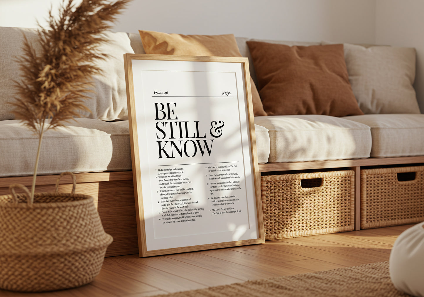 Be Still & Know Psalm 46 Christian Wall Art