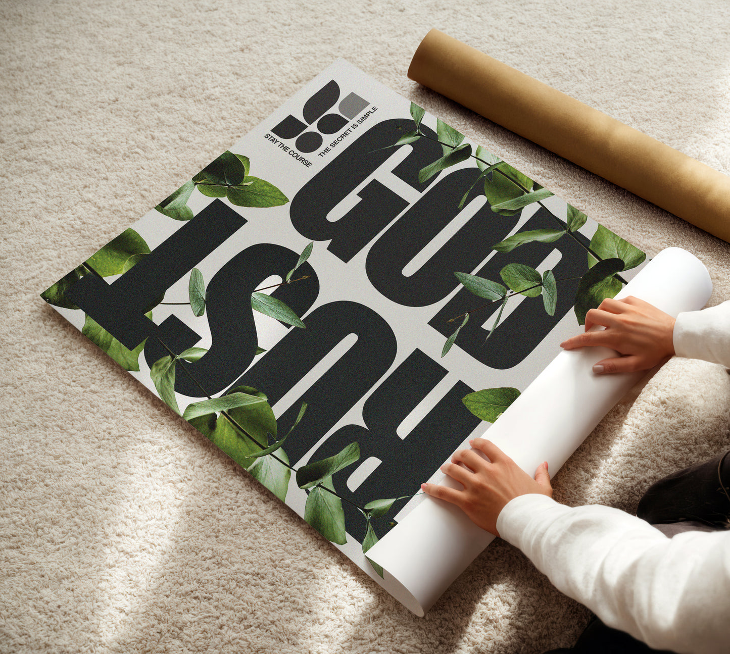 Trust God - Stay The Course - Typography Christian Art Print