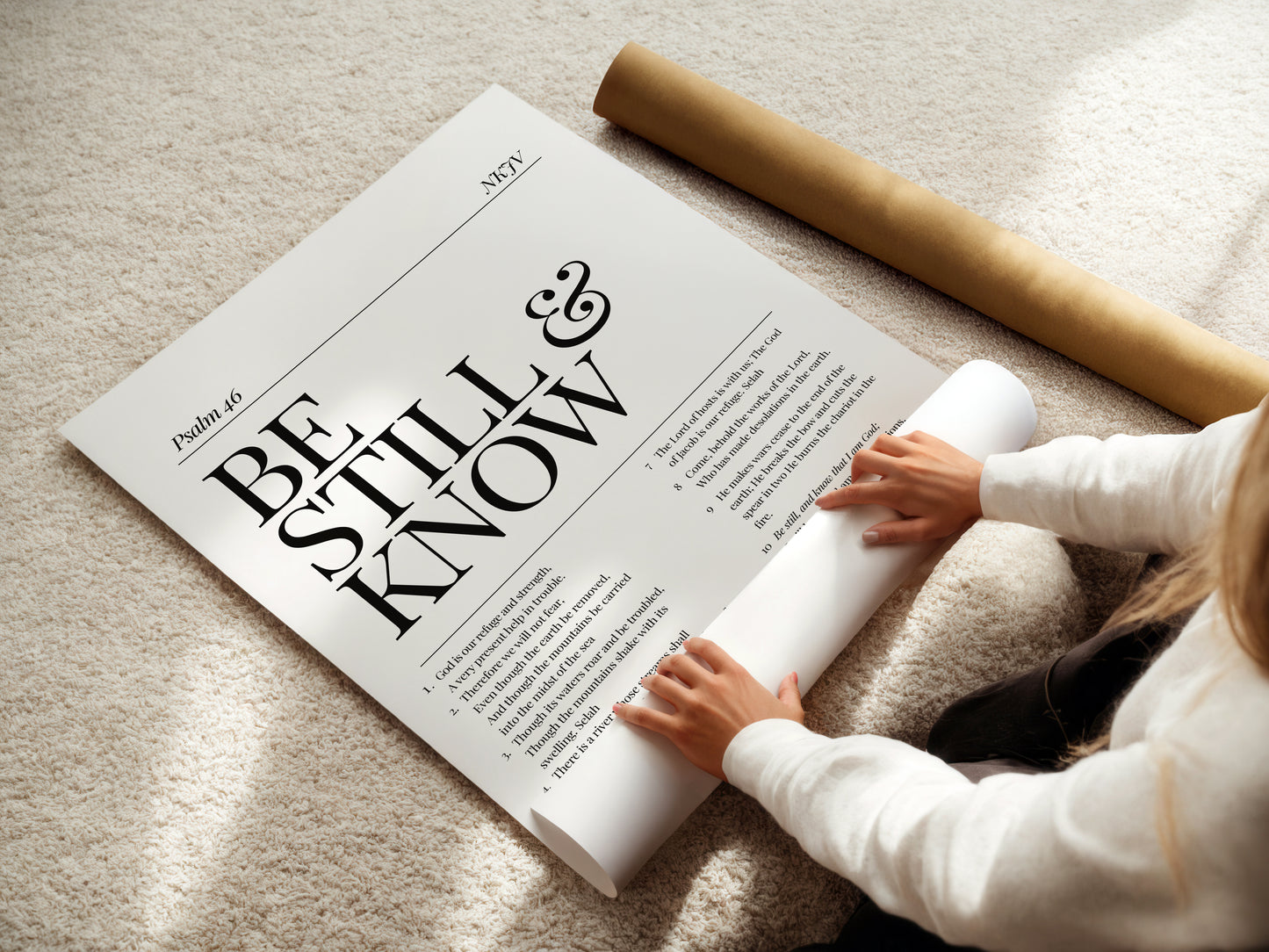Be Still & Know Psalm 46 Christian Wall Art