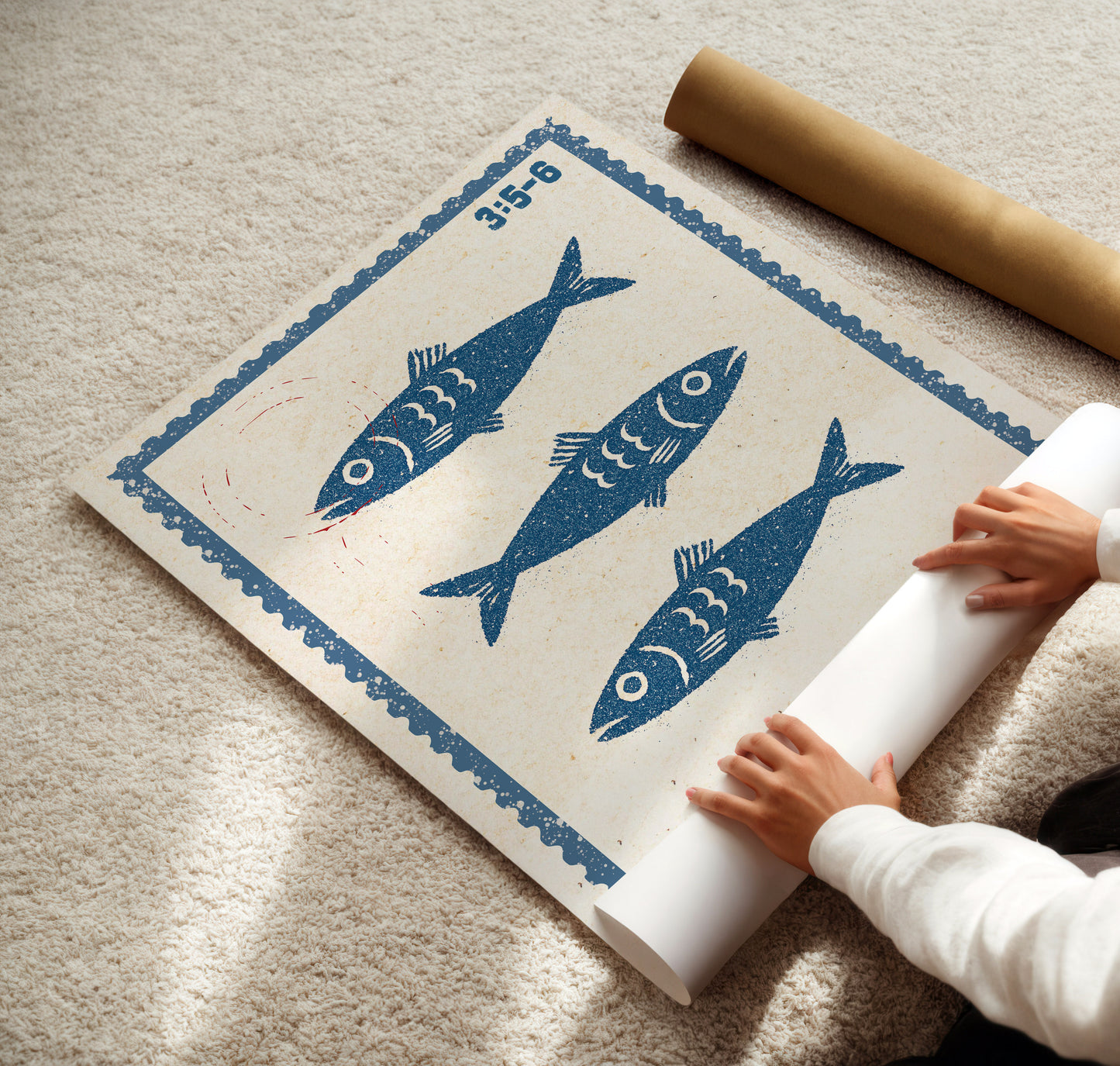 Sardine BoHo Stamp Christian Wall Art Print