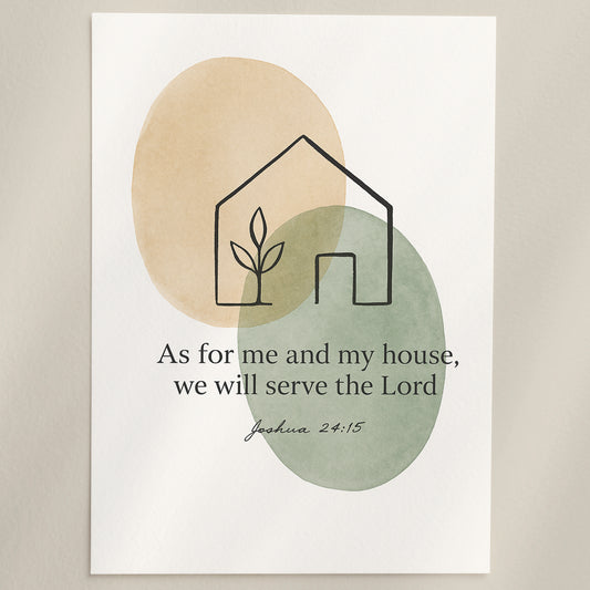 Joshua 24:15 Christian Wall Art