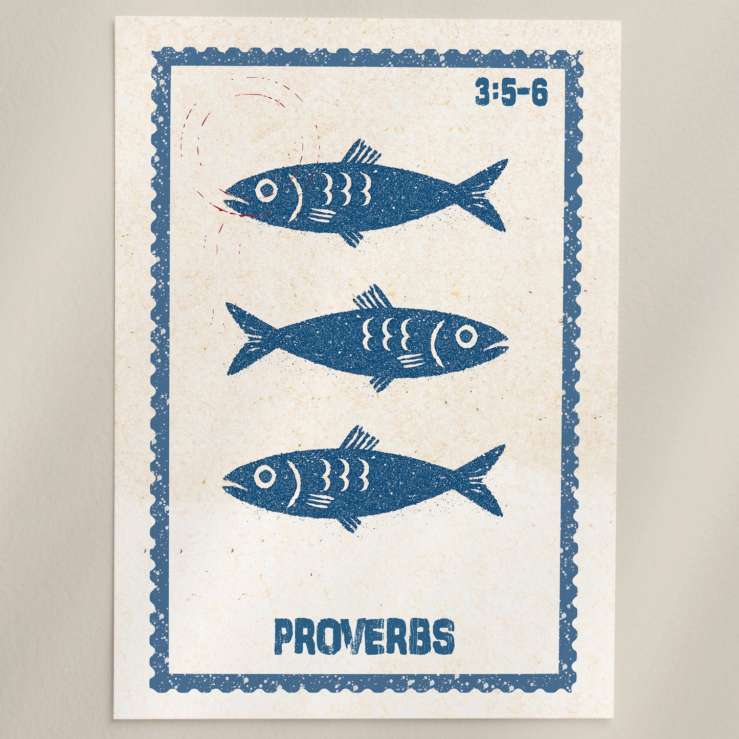 Sardine BoHo Stamp Christian Wall Art Print