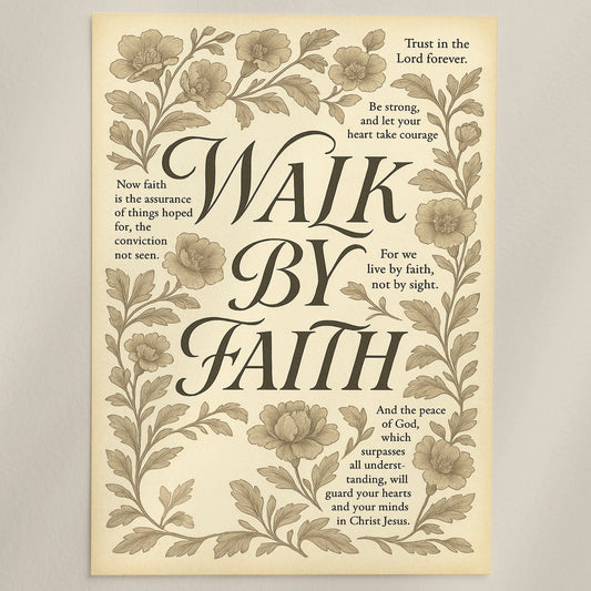 Walk By Faith Christian Wall Art